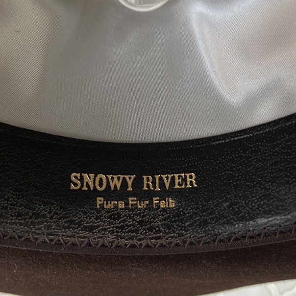 Akubra Brown Fur Felt Silver Heart Band Outback Snowy River Cattleman Hat 56 cm - Picture 13 of 16